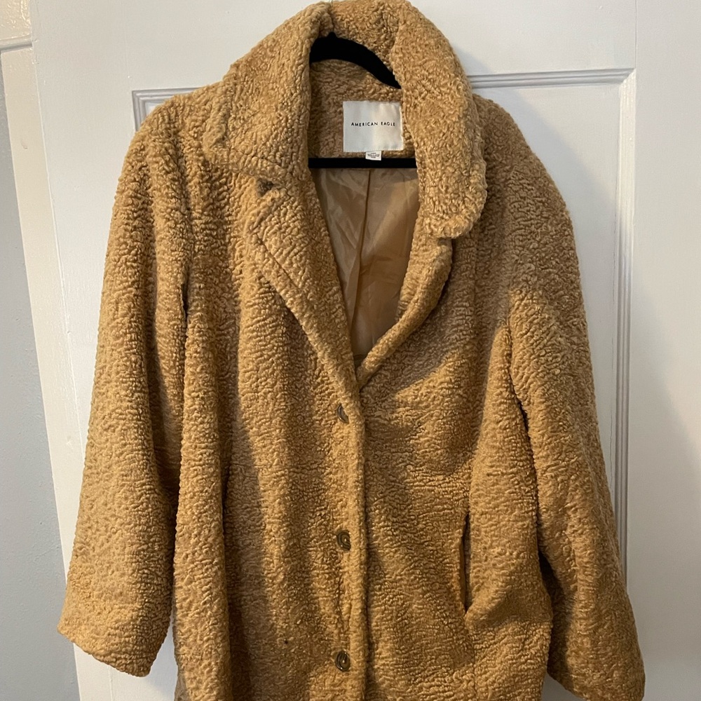 American Eagle Size L corduroy fluffy jacket